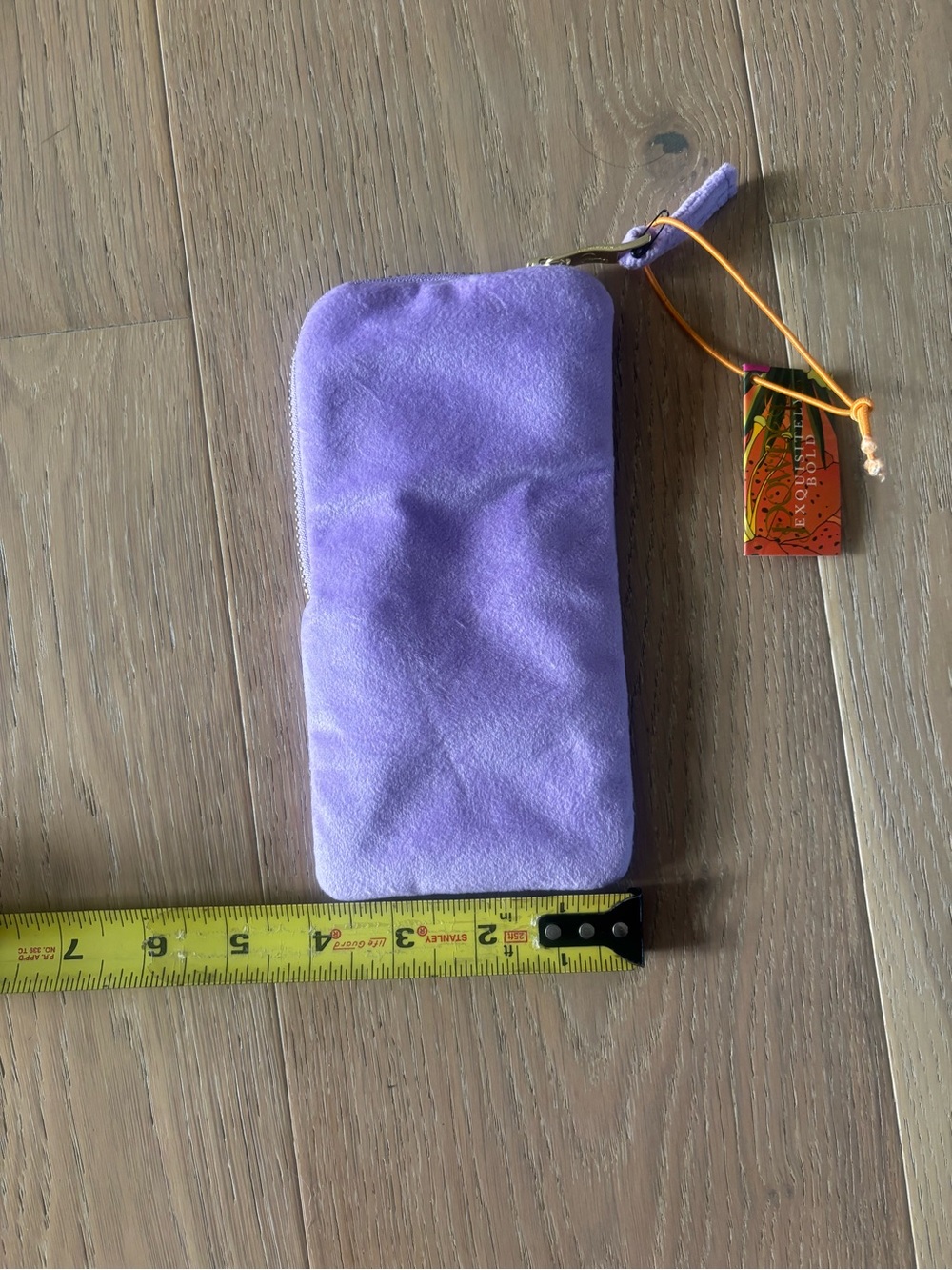Powder Lobster Buddies Sunglasses Pouch Case Bag Velvet Lavender Embroidered - Picture 8 of 9